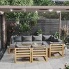 vidaXL Modern Acacia Wood Patio Lounge Set, 10-Piece Outdoor Furniture Set with Cushions and Coffee Table - Suitable for Garden or Patio - 2 of 4