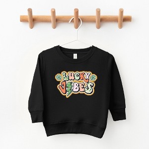 The Juniper Shop Lucky Vibes Lightning Bolt Toddler Graphic Sweatshirt - 1 of 3