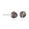 Ross-Simons 8-8.5mm Black Cultured Pearl and Diamond Swirl Earrings in Sterling Silver - 3 of 4