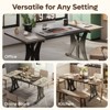 Bestier 70'' Rectangular Dining Table for 6-8 People Wooden Kitchen Table with Metal Legs Computer Desk - 3 of 4