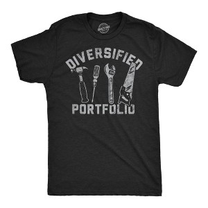 Mens Funny T Shirts Diversified Portfolio Tools Sarcastic Mechanic Graphic Tee For Men - Crazy Dog Men's T Shirt - 1 of 4