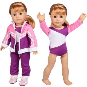 Dress Along Dolly Gymnastics Outfit for American Girl Doll - 1 of 4