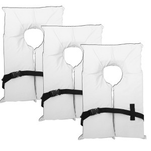 Hardcore 3 Pack Coast Guard approved life jackets for adults. High visibility color Type II keyhole life vest. Compliance flotation device - 1 of 4