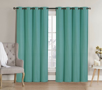 GoodGram 2 Pack Hotel Thermal Grommet 100% Blackout Window Curtain Panels