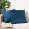 Unique Bargains Velvet Throw Home Decor Solid Couch Sofa Living Room Pillow Covers - 2 of 4