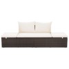 Lounge Bed Black PE Rattan 76.8 x 23.6 in Multi-Position BackrestvidaXL - 4 of 4