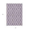 Purple And Ivory Geometric Washable Indoor Outdoor Area Rug - 3 of 4