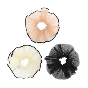 Unique Bargains Fashion Pleats Large Hair Ties 3 Pcs - 1 of 4