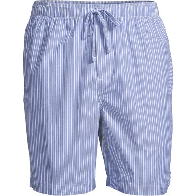 Lands' End Men's Big Poplin Pajama Shorts - 4x Big - Mariner Blue ...