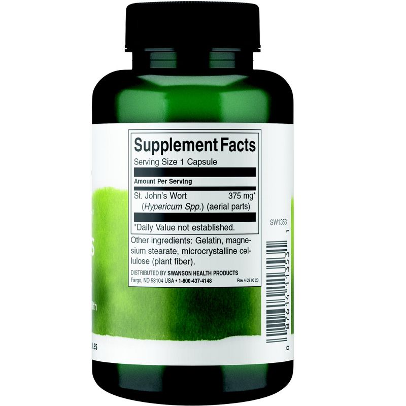 Swanson Herbal Supplements Full Spectrum St. John's Wort 375 mg Capsule 120ct, 2 of 7