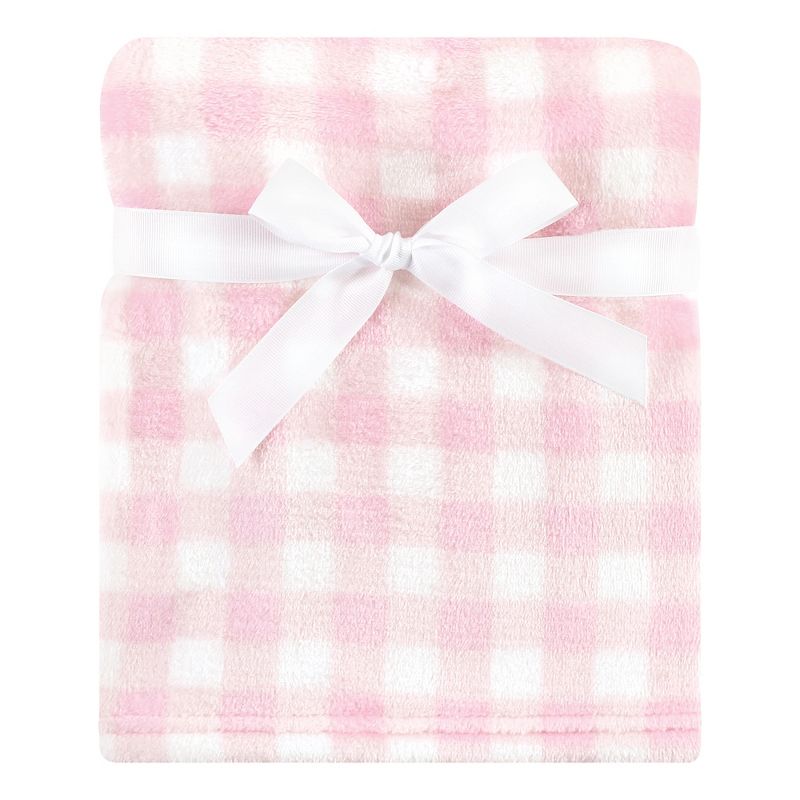 Hudson Baby Infant Girl Plush Blanket with Security Blanket, Pig, One Size, 4 of 5