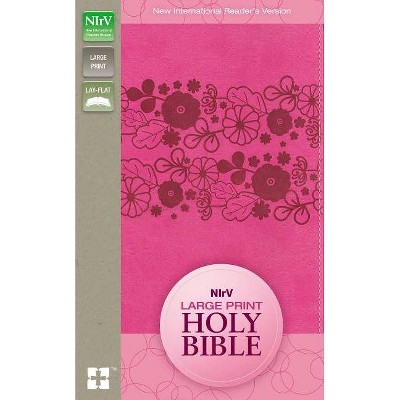 Large Print Bible-NIRV - by  Zondervan (Leather Bound)