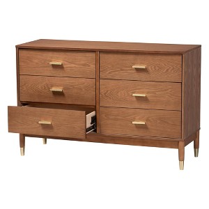 walnut and gold dresser Wood Epoxy Dresser