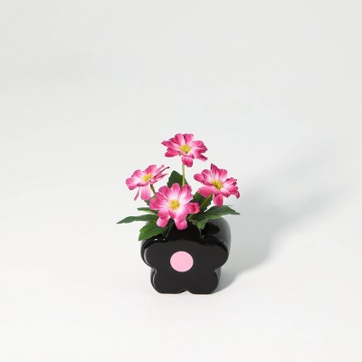 Luckygreenery Mini Faux Daisy Plant in Flower Planter