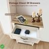 5 Drawers Dresser for Bedroom Wood Rustic Tall Chset of Drawers Farmhouse Dresser Chests w/Storage Organizer - 4 of 4