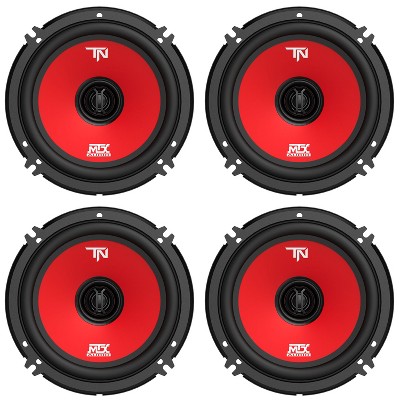 MTX Terminator6 45 Watt RMS 2 Way Polypropylene Coaxial Car Speakers, Pair (4 Pack) 