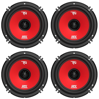  MTX Terminator6 45 Watt RMS 2 Way Polypropylene Coaxial Car Speakers, Pair (4 Pack) 