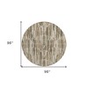 Brown And Taupe Abstract Washable Indoor Outdoor Area Rug - 3 of 4