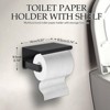 Itopfox Matte Black Bathroom Hardware Set - 5-Piece Stainless Steel Towel Holder with Bar, Ring, Paper Holder & Hooks for Wall Mount - 4 of 4
