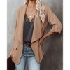 Womens Casual Jackets Fall Outfits for Lady Roll Up Open Front Blazer Longline Blazer Work Office Business Blazers - 4 of 4
