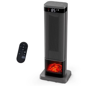 ChicFurnit Indoor Heaters 1500W Portable Space Heater Fast Whole Room Warmth Adjustable Thermostat for Indoor Living Areas, Silver, 8.5"*6.7"*24.2" - 1 of 4