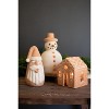 Handmade Gingerbread House Luminary – Clay Christmas Accent 7" Tall by Kalalou - 2 of 3