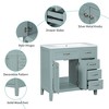 36-Inch Bathroom Vanity with Sink Combo Green Bathroom Cabinet with Drawers Solid Frame and MDF Board - 3 of 4