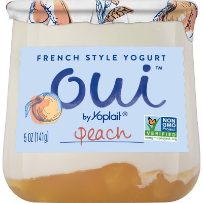 Oui by Yoplait Peach Flavored French Style Yogurt - 5oz