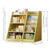 Wooden Toy Storage Organizer Cabinet Kids Bookshelf Children Bookcase with Adjustable Shelf for Playroom Nursery Living Room - 2 of 4