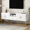 68.9" Modern TV Stand with 1 Drawer, 2 Cabinets, Sideboard Cabinet with Cable Management and Anti-Tip Device for Living Room - 2 of 4