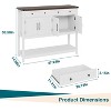 Console Table Buffet Sideboard Sofa Table,with Storage Drawers Cabinets and Bottom Shelf, Farmhouse Buffet Sideboard for Kitchen, Foyer,Hallway - 2 of 4