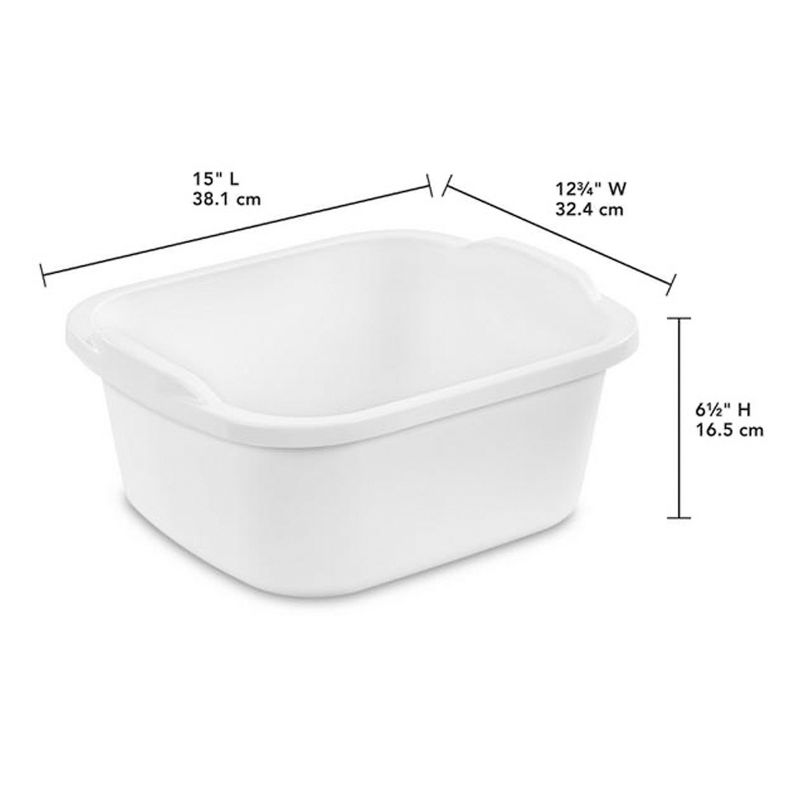 Sterilite Convenient Extra Large Multi-Functional Home Standard Sink Dish Washing Storage Pan, 5 of 7
