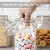 LunaLulinlk 50 oz airtight glass jars with lids, 3-pack food storage jars - 4 of 4