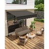 10x4FT Retractable Awning, Iron Stand Tool-Free Installation, Sun Shade for Window, Balcony, Patio - 2 of 4