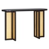 MAYEERTY Rattan Console Table Narrow with Storage for Living Room Hallway Espresso - 4 of 4