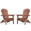 Premium Foldable Solid Wood Outdoor Lounge Chair with Embossed Grain & Comfortable Design, Set of 2-Coolbibila - 3 of 4