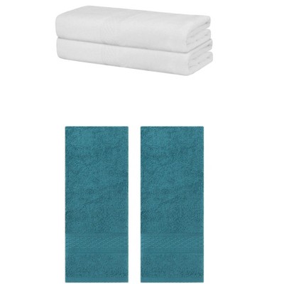 REGALWOVEN Cotton Bath Hands Towel Sets For Bathroom, Gym, SPA 2 Pack