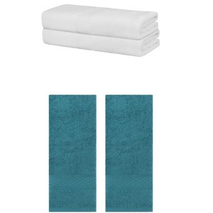 REGALWOVEN Cotton Bath Hands Towel Sets For Bathroom, Gym, SPA 2 Pack - 1 of 4