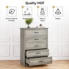 5 Drawer Dresser, Farmhouse Chest of Drawers with Metal Handles, Modern Storage Organizer, Wooden Dresser for Living Room, Hallway - 4 of 4