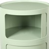 YIYIBYUS Round Nightstand, Modern Side Table, Multifunctional End Table Storage Cabinet, Green/White - 4 of 4