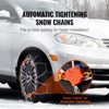 VEVOR Auto Tightening Snow Chains, Diamond Mesh Traction Wheel Chains for Anti-slip, Manganese Alloy Steel Emergency Tire Chains, Silver - 3 of 4