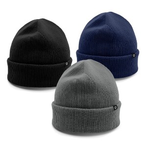 Dalix Beanie Soft Knit 3 Pack Stretch Skully Warm Winter Ski - 1 of 4