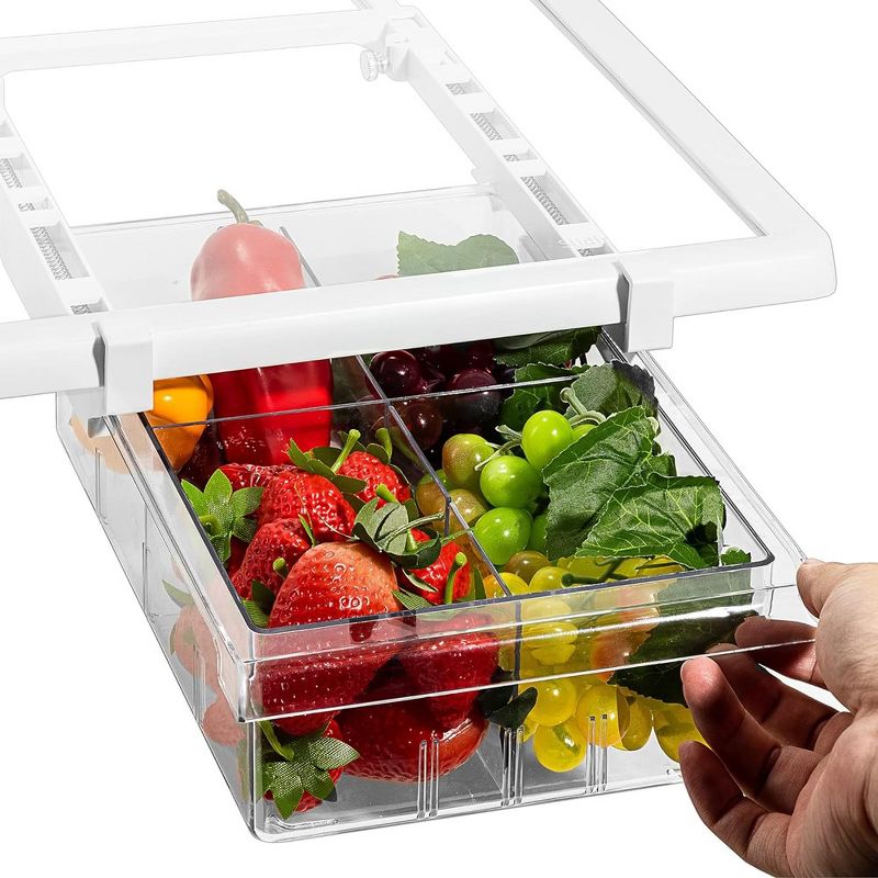 Sorbus Pull Out Fridge Drawer - Attachable Deli Drawer, 1 of 9