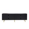 Syemin TV Stands and Consoles Modern Warm Black TV Cabinet for 80 Inch TV Stands for Living Room Bedroom, Black, 70.86"*15.75"*23.62" - 2 of 4