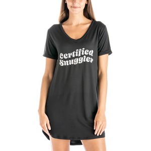 Hello Mello Women’s Let Me Sleep Lounge Sleep Shirt - 1 of 4
