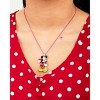 Disney Mickey Mouse Womens Red Chain with Red Heart Charm and Mickey Mouse Pendant, 16" + 2" - 2 of 2