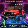 24V 2-Seater Kids Ride On Truck, Electric Car with 4WD 800W Motor,Parent Remote Control,3 Speeds& Built-in Music Player - 4 of 4