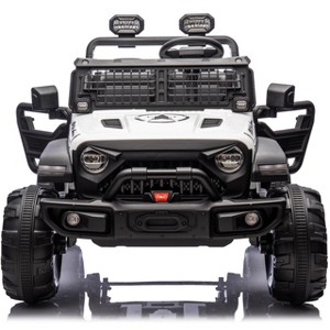 24V 9Ah 2 Seats Kids Ride On Truck with Remote Control,20“ Large Seat Ride On Car for Toddlers, Electric Riding Vehicle Car - 1 of 4