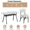 Jojoka Modern Dining Table Set for 4 with Storage Rack and Boucle Chairs, Compact Kitchen Table Set for Small Spaces, Apartments, Dining Rooms - 2 of 4