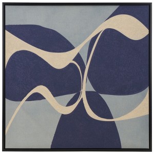 In Motion - 28" X 28" - Blue/Ivory - Framed Wall Art - WLA3014 - Safavieh - 1 of 4